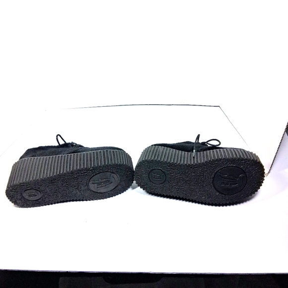 Demonia Women's Size 7 Faux Fur 3" Platform Creeper Punk Goth Shoes CRE 202 B - Picture 9 of 12